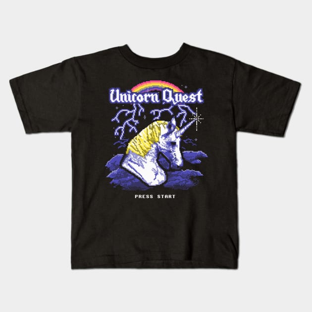 Unicorn Quest Kids T-Shirt by Hillary White Rabbit